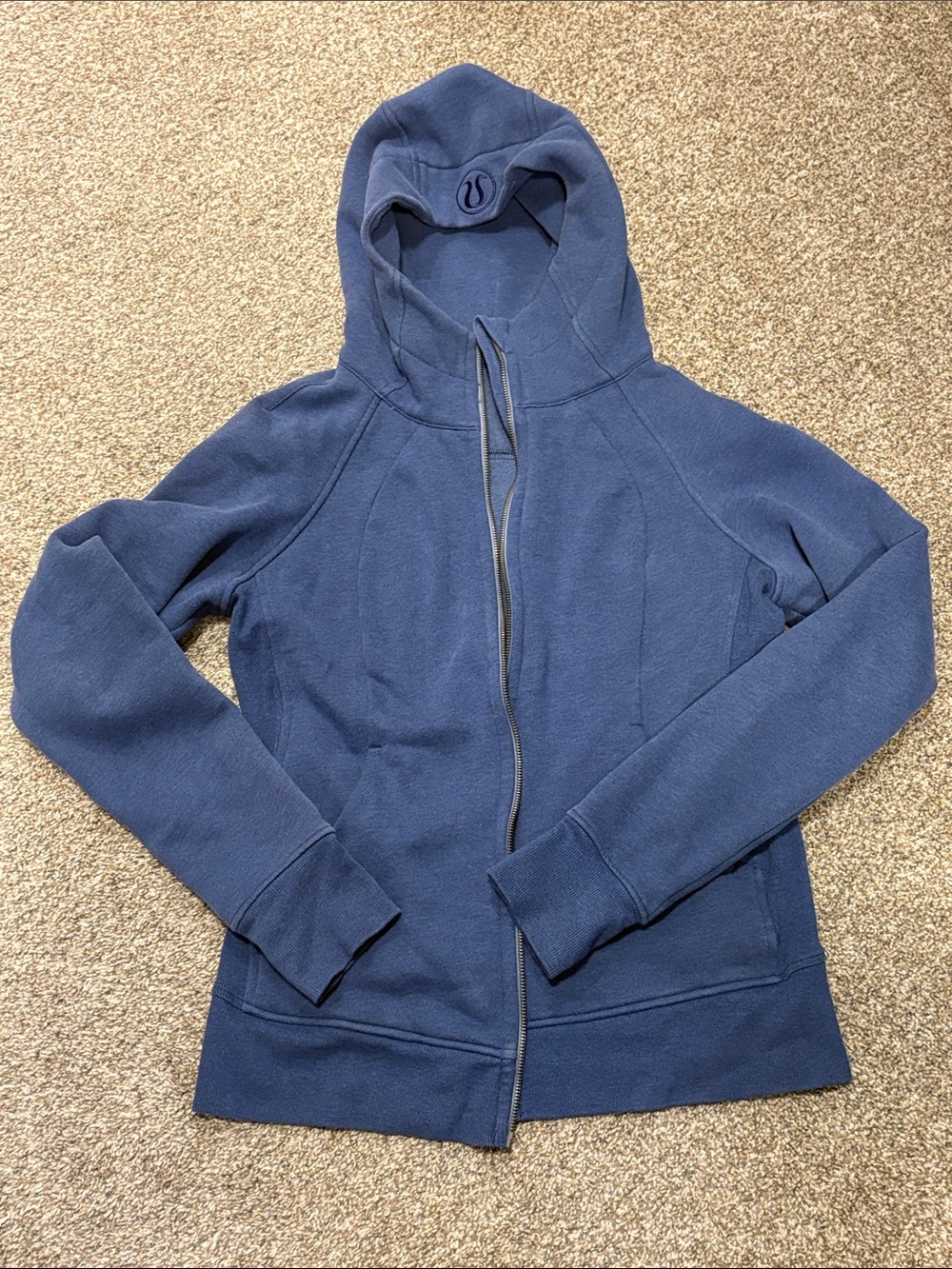 lululemon athletica Blue Full-Zip Sweatshirt. Like new condition. Size 10